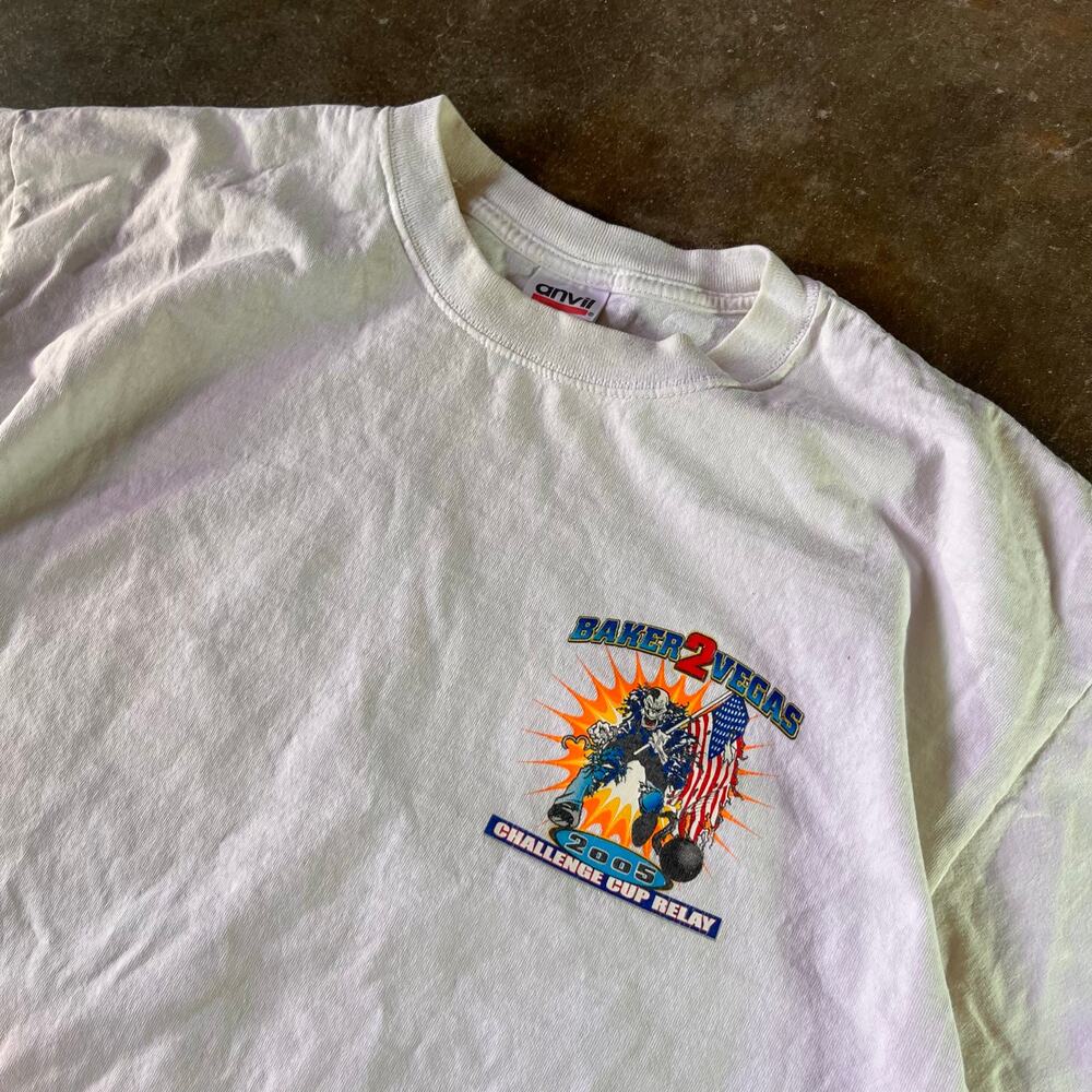 Vintage 2005 baker 2 Vegas challenge cup racing skull event T-shirt men’s L